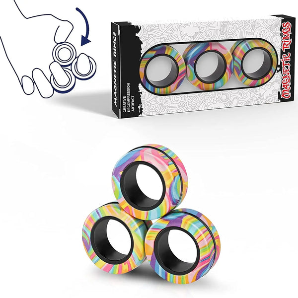 Ringora™ 3Pcs FingerMag Magnetic Fidget Spinner