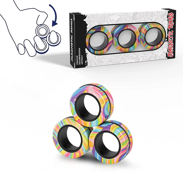 Ringora™ 3Pcs FingerMag Magnetic Fidget Spinner