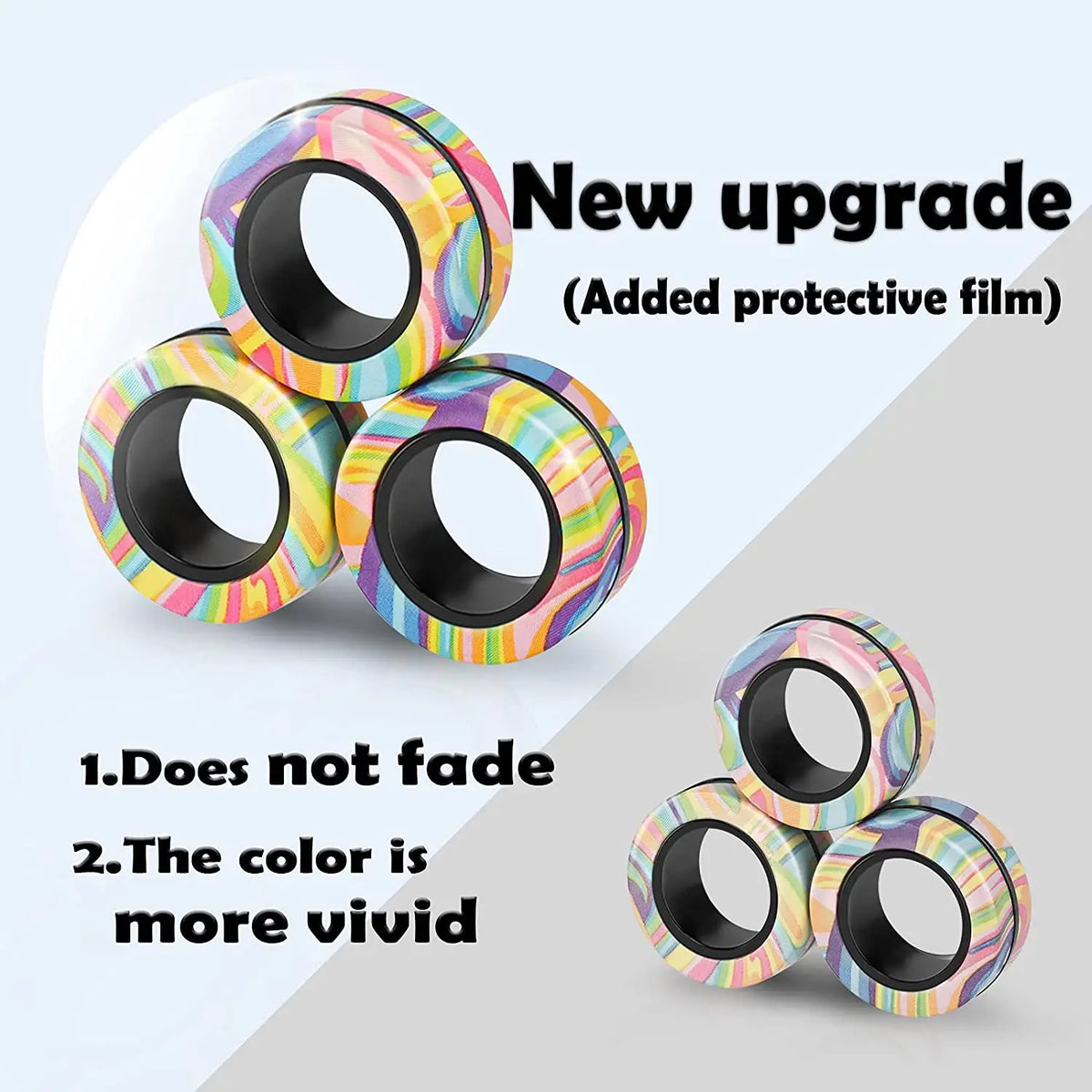 Ringora™ 3Pcs FingerMag Magnetic Fidget Spinner